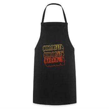 Cologne Cologne Allemagne City Skyline Font - Tablier de cuisine - noir - Devant - AI Model Male 185 dark (185cm)