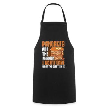 Pfannkuchen Liebhaber Geschenk Pfannkuchen Spruch - Kochschürze - Schwarz - Vorne - AI Model Male 185 dark (185cm)