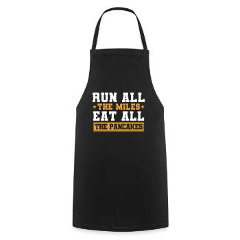 Pfannkuchen Liebhaber Geschenk Pfannkuchen Spruch - Kochschürze - Schwarz - Vorne - AI Model Male 185 dark (185cm)