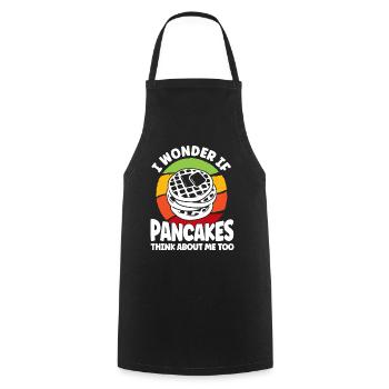 Pfannkuchen Liebhaber Geschenk Pfannkuchen Spruch - Kochschürze - Schwarz - Vorne - AI Model Male 185 dark (185cm)