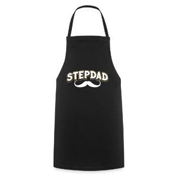 Stiefvater Stepdad Stiefpapa Vatertag - Kochschürze - Schwarz - Vorne - AI Model Male 185 dark (185cm)