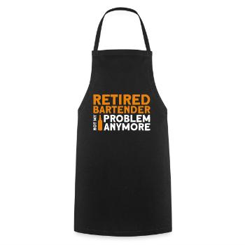 Barman Cadeau Mixologue Dire Bar - Tablier de cuisine - noir - Devant - AI Model Male 185 dark (185cm)