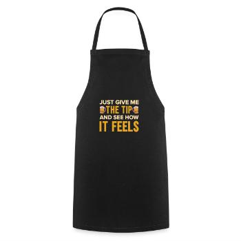 Barman Cadeau Mixologue Dire Bar - Tablier de cuisine - noir - Devant - AI Model Male 185 dark (185cm)