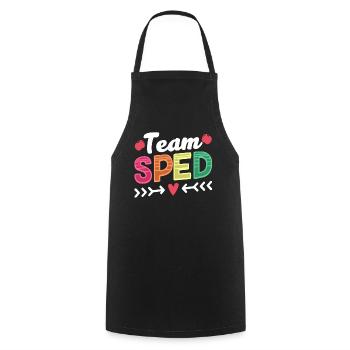 Team Sonderpädagogik Beruf Sonderpädagoge Lehrer - Kochschürze - Schwarz - Vorne - AI Model Male 185 dark (185cm)