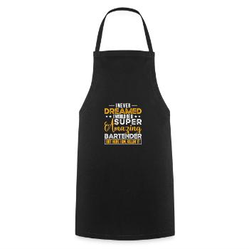 Bartender Gift Mixologist Saying Bar - Cooking Apron - black - Front - AI Model Male 185 dark (185cm)