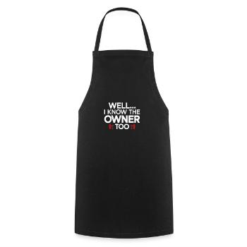 Bartender Gift Mixologist Saying Bar - Cooking Apron - black - Front - AI Model Male 185 dark (185cm)
