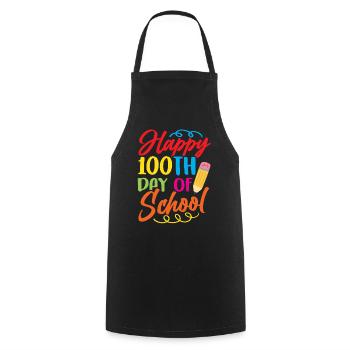 Happy 100 School Day Sweet 100 Days Team - Cooking Apron - black - Front - AI Model Male 185 dark (185cm)
