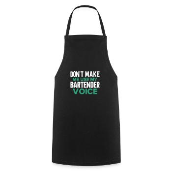 Bartender Gift Mixologist Saying Bar - Cooking Apron - black - Front - AI Model Male 185 dark (185cm)