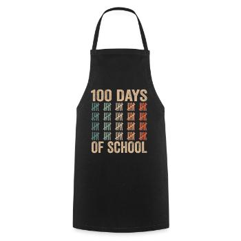100 jours d’école Dictons Drôle d’équipe Douce - Tablier de cuisine - noir - Devant - AI Model Male 185 dark (185cm)