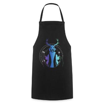 Wendigo Folk Creature Forest Devil Cryptid - Cooking Apron - black - Front - AI Model Male 185 dark (185cm)