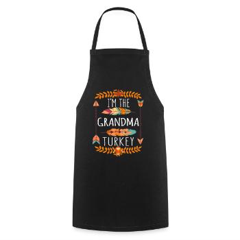La Grand-Mère Turquie Journée 2022 Joyeux Thanksgiving - Tablier de cuisine - noir - Devant - AI Model Male 185 dark (185cm)