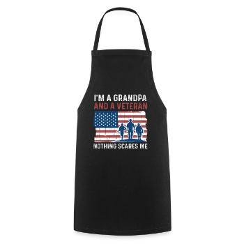 Grandpa Nothing Scares American Proud Veterans Day - Kochschürze - Schwarz - Vorne - AI Model Male 185 dark (185cm)