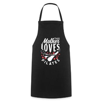 Cette mère aime Pilates Maman Amant Maman - Tablier de cuisine - noir - Devant - AI Model Male 185 dark (185cm)