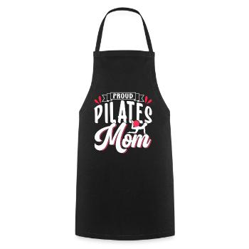 Proud Pilates Mama Lover Mother Mommy - Cooking Apron - black - Front - AI Model Male 185 dark (185cm)