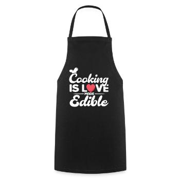 Chef Saying Gift Funny Chef - Cooking Apron - black - Front - AI Model Male 185 dark (185cm)