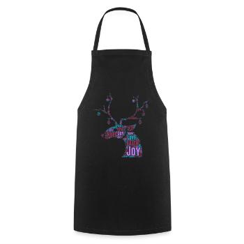 Noël Noël Noël No� - Tablier de cuisine - noir - Devant - AI Model Male 185 dark (185cm)