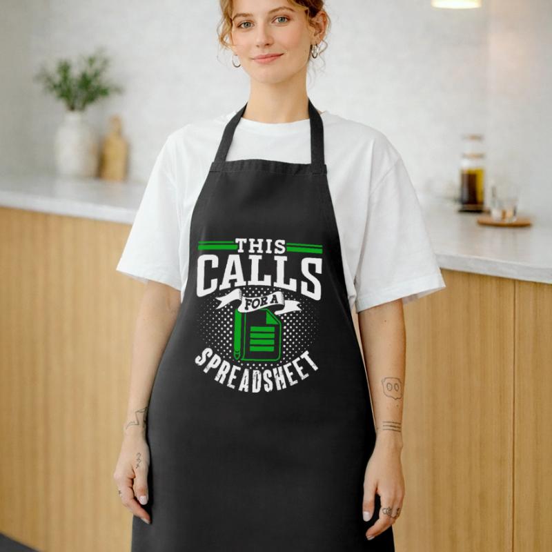 Cela nécessite une table de comptable tableur Tablier de cuisine