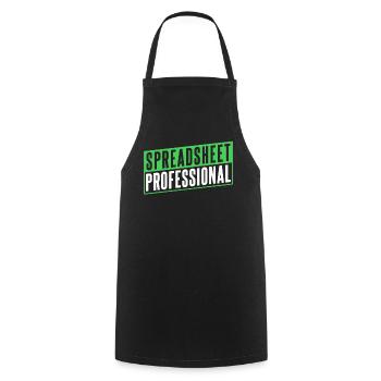 Spreadsheet Professional Accountant Table Work - Cooking Apron - black - Front - AI Model Male 185 dark (185cm)