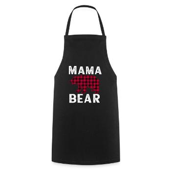 Mama Bear - Kochschürze - Schwarz - Vorne - AI Model Male 185 dark (185cm)