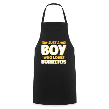 Burrito Taco Mexico Food Fan Burrito Eating - Cooking Apron - black - Front - AI Model Male 185 dark (185cm)