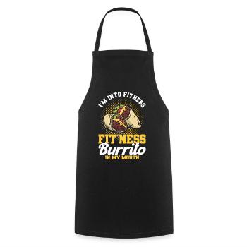Burrito Taco Mexico Food Fan Burrito Eating - Cooking Apron - black - Front - AI Model Male 185 dark (185cm)