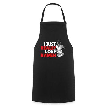 Ramen Noodle Lover Chopsticks Japanese Noodle - Cooking Apron - black - Front - AI Model Male 185 dark (185cm)