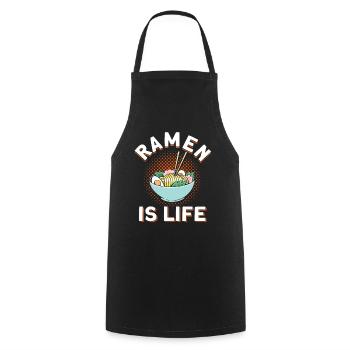 Ramen Noodle Lover Chopsticks Japanese Noodle - Cooking Apron - black - Front - AI Model Male 185 dark (185cm)