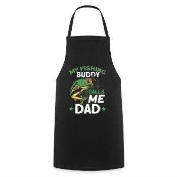 Cadeau de pêche Pêche Pêcheur Drôle De Pêcheur - Tablier de cuisine - noir - Devant - AI Model Male 185 dark (185cm)