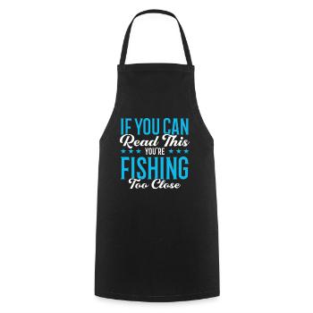 Cadeau de pêche Pêche Pêcheur Drôle De Pêcheur - Tablier de cuisine - noir - Devant - AI Model Male 185 dark (185cm)