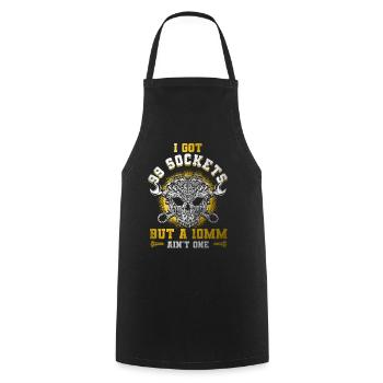 Mechanic garage gift for mechanics - Cooking Apron - black - Front - AI Model Male 185 dark (185cm)
