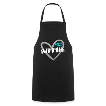 Schwimmer Schwimmen Spruch - Kochschürze - Schwarz - Vorne - AI Model Male 185 dark (185cm)