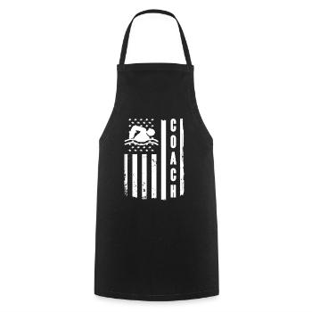 Schwimmer Schwimmen Spruch - Kochschürze - Schwarz - Vorne - AI Model Male 185 dark (185cm)