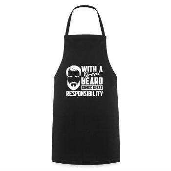 Beards Saying Funny Beard Gift Beard - Cooking Apron - black - Front - AI Model Male 185 dark (185cm)