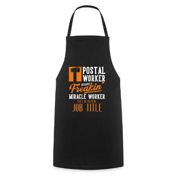 Postbote Briefträger Paketzusteller Job Postbote - Kochschürze - Schwarz - Vorne - AI Model Male 185 dark (185cm)