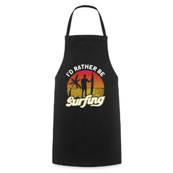 Surf Sport Planche de surf Ocean Sunshine Surfer - Tablier de cuisine - noir - Devant - AI Model Male 185 dark (185cm)