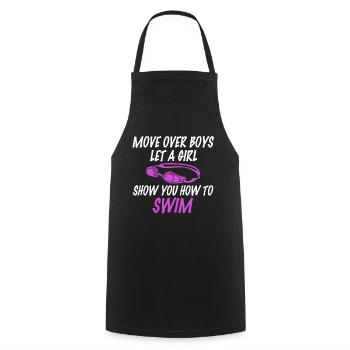 Schwimmer Schwimmen Spruch - Kochschürze - Schwarz - Vorne - AI Model Male 185 dark (185cm)