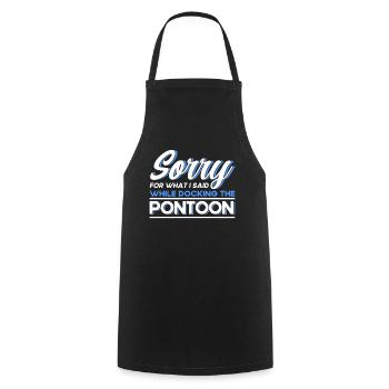 Pontoon Boat Gift Captain Boots Pontoon - Cooking Apron - black - Front - AI Model Male 185 dark (185cm)