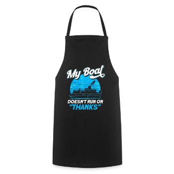 Pontoon Boat Gift Captain Boots Pontoon - Cooking Apron - black - Front - AI Model Male 185 dark (185cm)