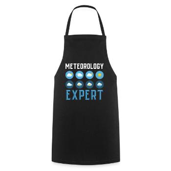 Meteorologie Experte Wettervorhersage Meteorologe - Kochschürze - Schwarz - Vorne - AI Model Male 185 dark (185cm)