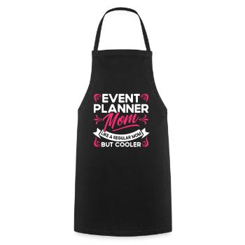 Eventplaner Hochzeitsplaner Event Manager - Kochschürze - Schwarz - Vorne - AI Model Male 185 dark (185cm)