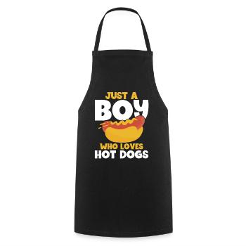 Hotdog Food Lover Hotdogs Contest Hotdog-verkäufer - Kochschürze - Schwarz - Vorne - AI Model Male 185 dark (185cm)