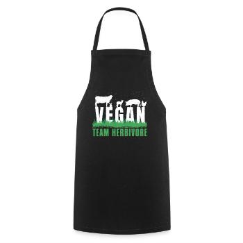Herbivore Farm Animals Vegetable Vegetarian Vegan - Cooking Apron - black - Front - AI Model Male 185 dark (185cm)