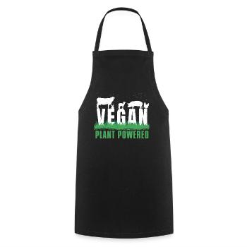 Animaux de ferme Légumes Végétarien Végétalien - Tablier de cuisine - noir - Devant - AI Model Male 185 dark (185cm)