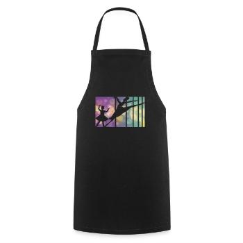 Ballet Dancer Ballerina Dancing Ballet Mama - Cooking Apron - black - Front - AI Model Male 185 dark (185cm)