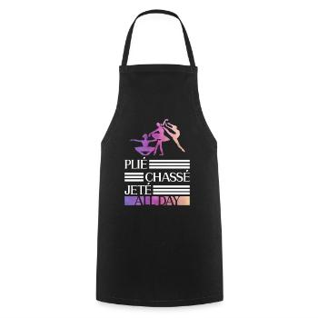 Plié Chassé Jeté All Day - Ballet dancer - Cooking Apron - black - Front - AI Model Male 185 dark (185cm)