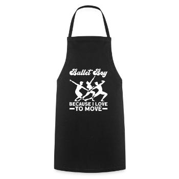 Ballet Dancers Boys Dancing Funny Ballet - Cooking Apron - black - Front - AI Model Male 185 dark (185cm)