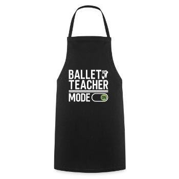 Ballet Teacher Mode on - Ballet Dancer - Cooking Apron - black - Front - AI Model Male 185 dark (185cm)