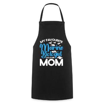 Marine Biologist Ocean Gift Marine Biology - Cooking Apron - black - Front - AI Model Male 185 dark (185cm)