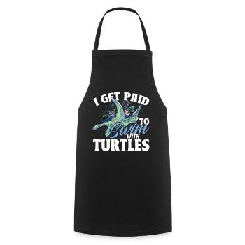 Marine Biologist Ocean Gift Marine Biology - Cooking Apron - black - Front - AI Model Male 185 dark (185cm)