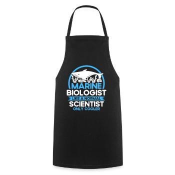 Marine Biologist Ocean Gift Marine Biology - Cooking Apron - black - Front - AI Model Male 185 dark (185cm)